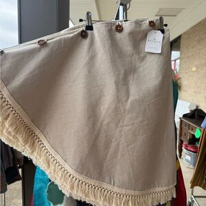 Beige Fringe Wrap Tree Skirt